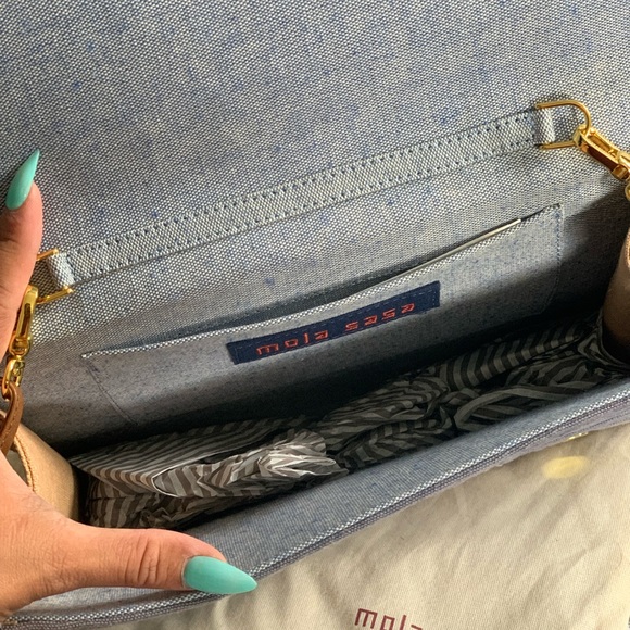 Mola Sasa denim envelope clutch - Picture 4 of 5